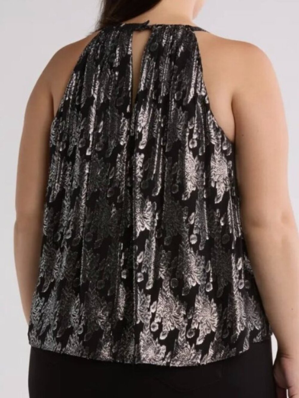 *NWT* Joie XL halter top black & silver